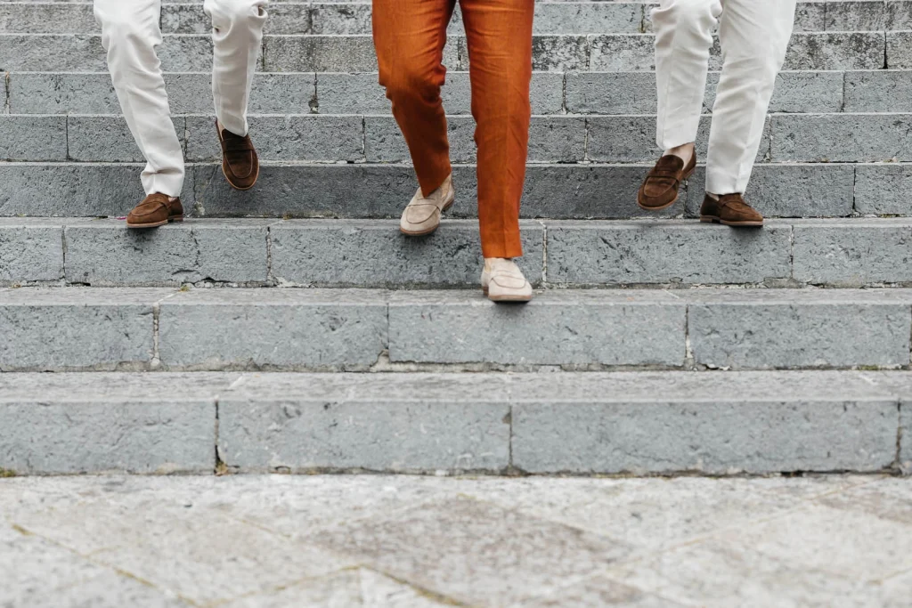 Ravello Wedding at Belmond Hotel Caruso – Amalfi Coast Destination Wedding 18 Steps leading up, with the groom and groomsman walking