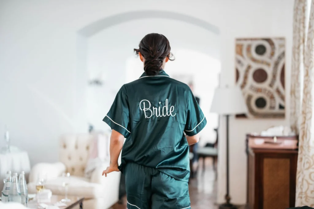 Ravello Wedding at Belmond Hotel Caruso – Amalfi Coast Destination Wedding 21 Bride’s daughter wearing a “Bride’s Crew” shirt